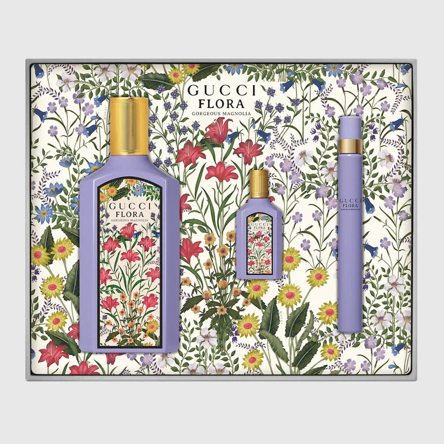 Gucci Flora Gorgeous Mangolia Eau De Parfum Gift Set For Women
